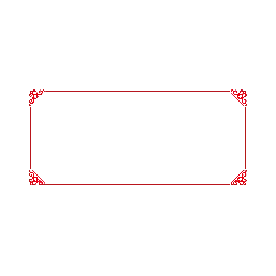 Red Border Decoration Pattern - red - vintage - No Background PNG