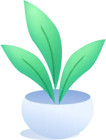 Plant Pot - leaves - No Background PNG
