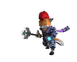 Pixel Cat Warrior - pixel art - Free Download PNG