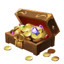 Treasure Chest - gold - gems - Lossless PNG