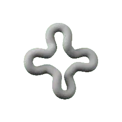 Cross Sculpture - modern design - High Resolution PNG