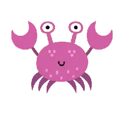 Pink Crab - Lossless PNG