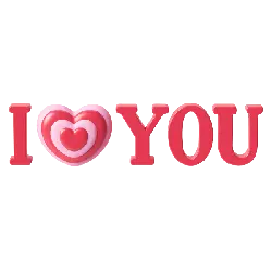 I Love You - heart - PNG