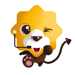 Cartoon Lion with Headphones - lion - No Background PNG