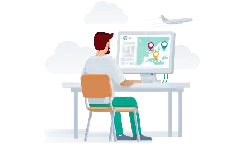 Person Using Computer - office - High Resolution PNG