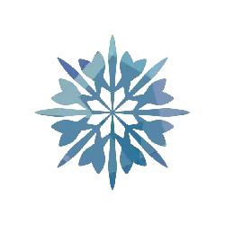 Snowflake - blue - winter - PNG