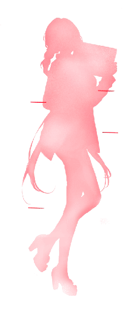 Red Shadow Girl - anime - PNG Images