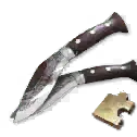 Double-bladed Sword - fighting - Transparent Layer PNG