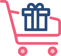Shopping Cart with Gift - holiday - PNG Images
