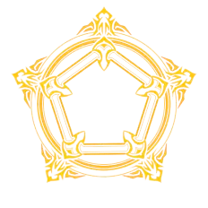 Pentagram Pattern - gold - High Resolution PNG