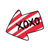 Red and White Arrow - red - Transparent Layer PNG