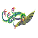 Dragon and Phoenix - phoenix - colorful - Free PNG