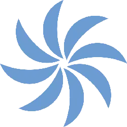 Blue Pinwheel - rotating - No Watermark PNG