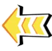 Yellow Arrow - yellow - No Background PNG