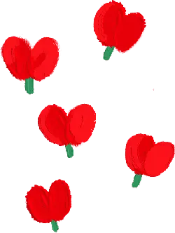 Red Flowers - art - Designer Recommended PNG