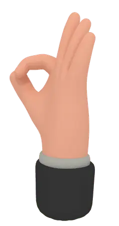 OK Gesture - sign of satisfaction or correctness - High Resolution PNG