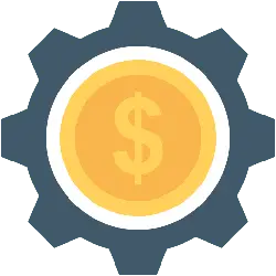 Gear with Dollar Sign - gear - PNG