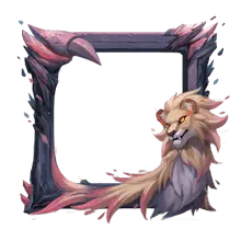 Lion Head Frame - lion - Transparent Background PNG