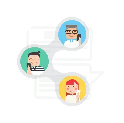 Three Cartoon Characters - phone - No Background PNG