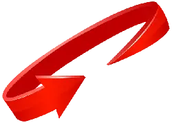 Red Rotating Arrow - red - Transparent Background PNG