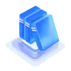 Blue Folder Icon - software - Transparent Background PNG