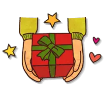 Hands Holding a Gift - ribbon - Transparent Layer PNG