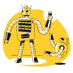 Yellow Robot - Lossless PNG