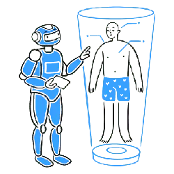 Robot and Human Body Scanner - human body scanner - Transparent Layer PNG