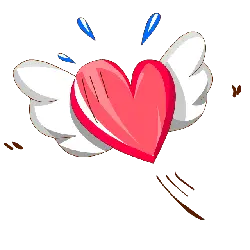 Heart with Wings - comic - PNG Images