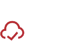 Red Cloud Checkmark Icon - icon - No Background PNG