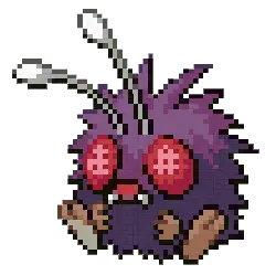 Pixel Purple Monster - pixel art - Free PNG