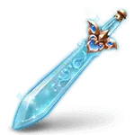 Ice Blade - glowing - weapon - Transparent Layer PNG