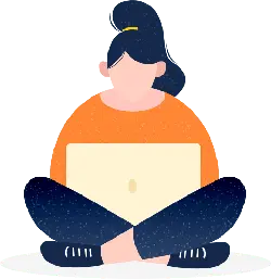 Person on Computer - technology - PNG