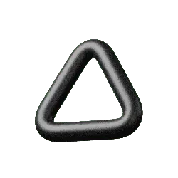 Black Triangle Ring - minimalist design - PNG