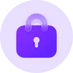 Purple Lock Icon - Designer Recommended PNG