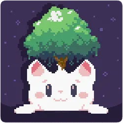 Pixel Owl Tree - pixel art - Transparent Layer PNG