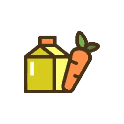 Milk and Carrot - nutrition - Transparent Background PNG