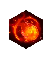 Flaming Hexagon - hexagon - No Background PNG