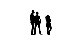 Three Silhouettes - person - High Resolution PNG