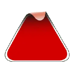 Red Triangle Badge - red - Lossless PNG