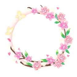Cherry Blossom Wreath - Free PNG