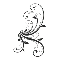Abstract Floral Pattern - simple - black background - No Background PNG