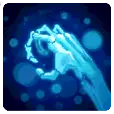 Blue Glowing Hand - hand - High Resolution PNG