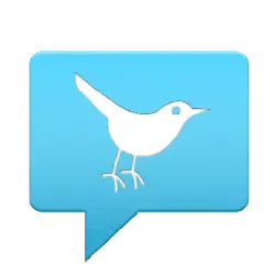Blue Bird Chat Bubble - icon - PNG Images