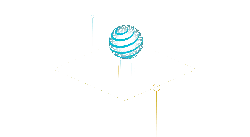 Blue Striped Sphere - geometric shape - High Resolution PNG
