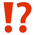 Exclamation Mark and Question Mark - design element - No Background PNG