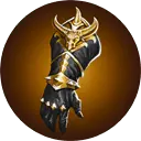 Golden Arm Guard Gloves - game prop - No Watermark PNG
