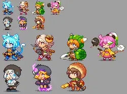Pixel Art Characters - game - Lossless PNG