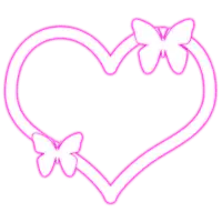 Heart with Butterflies - heart shape - Lossless PNG