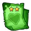 Green Heart Scroll - heart - High Resolution PNG
